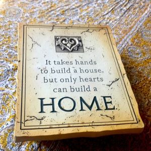 HOME wall art… only hearts can build a home